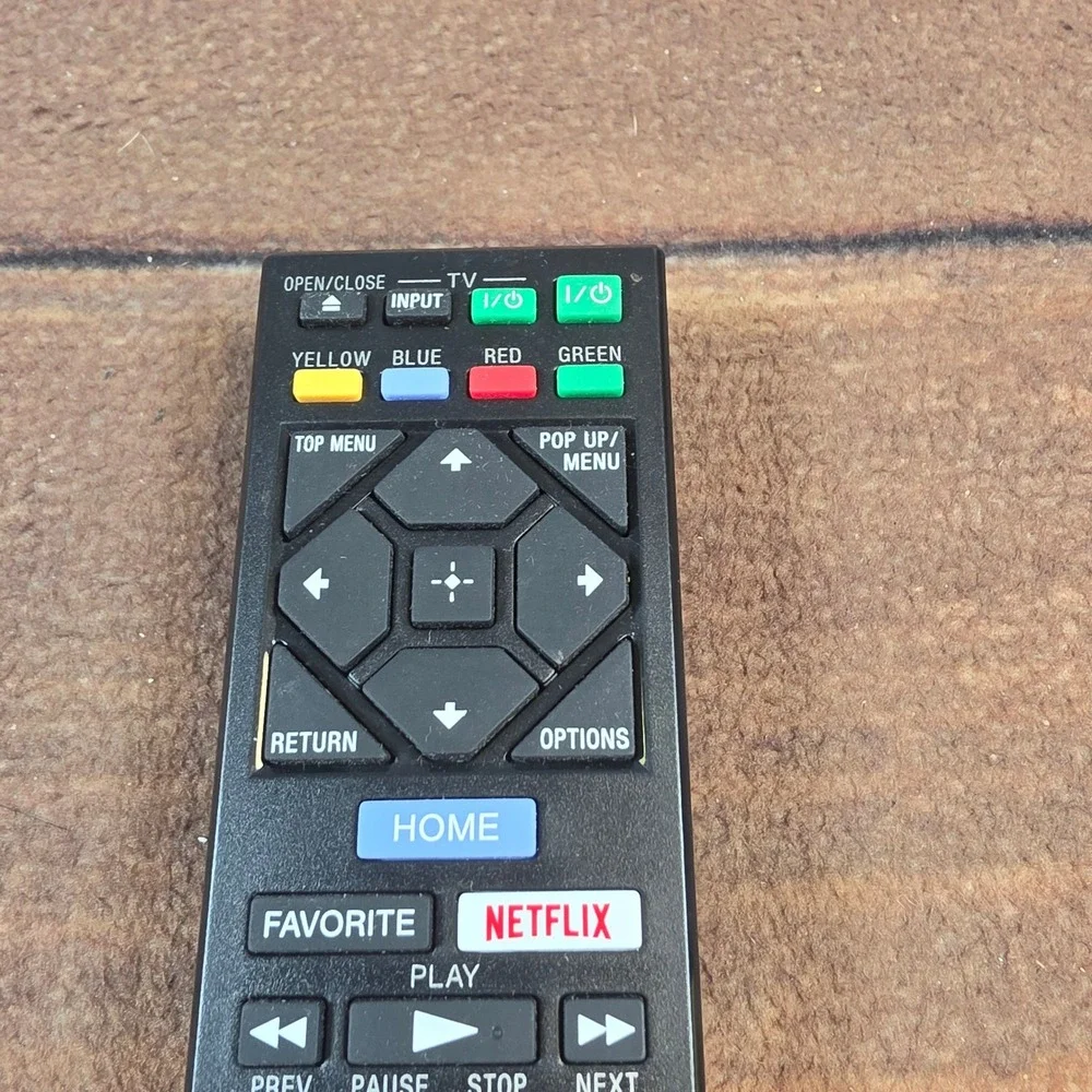 Sony Blu-ray Remote RMT-VB100U Black Good Netflix Button Control